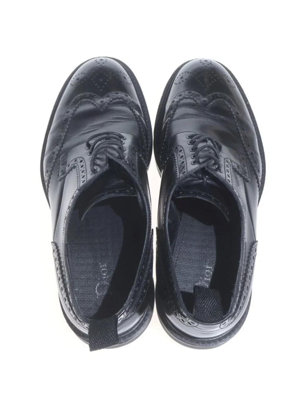 Dior Lace Up Derby Shoes 42 Black